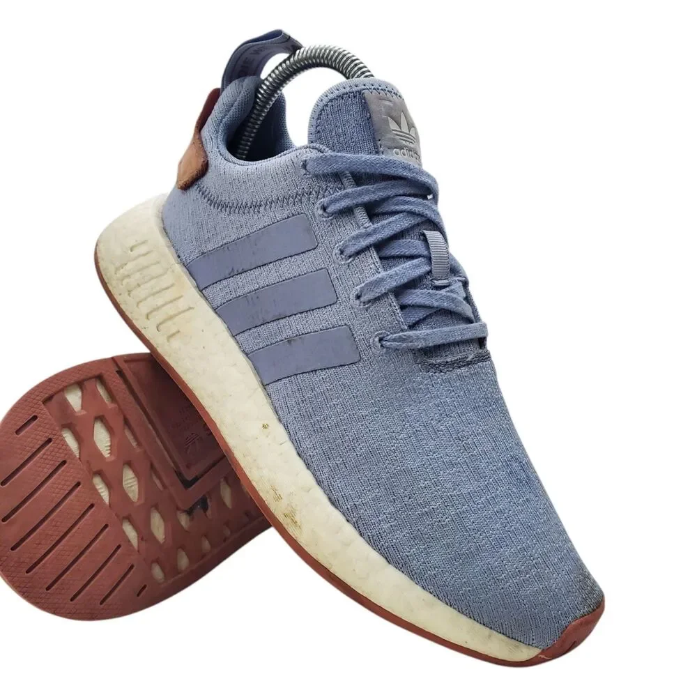 ADIDAS Shoes NMD R2 Boost Womens Size 6.5 Blue White Athletic Sneaker B22695